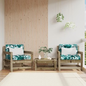 Garden armchairs 2 units impregnated pine wood by , Modular outdoor sofas - Ref: Foro24-825498, Price: 97,31 €, Discount: %