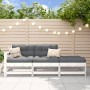 Garden furniture set 3 pieces solid white pine wood by , Modular outdoor sofas - Ref: Foro24-825521, Price: 140,11 €, Discoun...