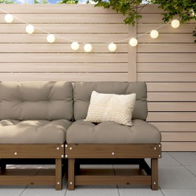 Honey Brown Solid Pine Wood Center Sofa by , Modular outdoor sofas - Ref: Foro24-825376, Price: 66,99 €, Discount: %