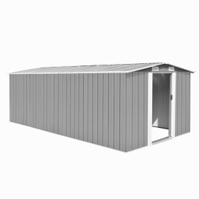 Gray metal garden shed 257x489x181 cm by vidaXL, Sheds - Ref: Foro24-143349, Price: 740,65 €, Discount: %