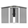 Caseta de jardín metal gris 257x489x181 cm de vidaXL, Cobertizos - Ref: Foro24-143349, Precio: 675,14 €, Descuento: %