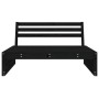 Central garden sofa solid black pine wood 120x80 cm by , Modular outdoor sofas - Ref: Foro24-825748, Price: 89,44 €, Discount: %