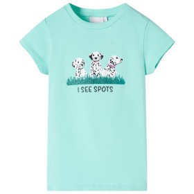 Camiseta infantil verde menta claro 128 de , Camisetas para niños - Ref: Foro24-11097, Precio: 8,99 €, Descuento: %