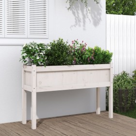 Planter with solid white pine wood legs 110x31x70 cm by , Pots and planters - Ref: Foro24-837566, Price: 75,99 €, Discount: %