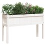 Planter with solid white pine wood legs 110x31x70 cm by , Pots and planters - Ref: Foro24-837566, Price: 75,96 €, Discount: %