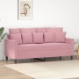 2-Sitzer-Sofa aus rosafarbenem Samt, 140 cm von , Sofas - Ref: Foro24-359306, Preis: 241,10 €, Rabatt: %