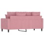 2-Sitzer-Sofa aus rosafarbenem Samt, 140 cm von , Sofas - Ref: Foro24-359306, Preis: 241,10 €, Rabatt: %