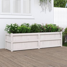 Jardinera de madera maciza de pino blanca 180x50x50 cm de , Maceteros y jardineras - Ref: Foro24-837505, Precio: 160,99 €, De...