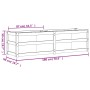 Solid white pine wood planter 180x50x50 cm by , Pots and planters - Ref: Foro24-837505, Price: 161,79 €, Discount: %