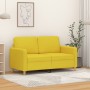 2 seater sofa in light yellow fabric 120 cm by , Sofas - Ref: Foro24-359475, Price: 222,02 €, Discount: %