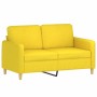 Sofá de 2 plazas de tela amarillo claro 120 cm de , Sofás - Ref: Foro24-359475, Precio: 222,02 €, Descuento: %