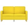 Sofá de 2 plazas de tela amarillo claro 120 cm de , Sofás - Ref: Foro24-359475, Precio: 222,02 €, Descuento: %