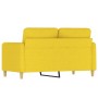 Sofá de 2 plazas de tela amarillo claro 120 cm de , Sofás - Ref: Foro24-359475, Precio: 222,02 €, Descuento: %