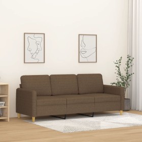 3-seater brown fabric sofa 180 cm by , Sofas - Ref: Foro24-359489, Price: 283,99 €, Discount: %