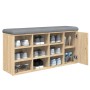 Shoe bench engineered wood Sonoma oak 102x32x50 cm by , Benches for halls and storage - Ref: Foro24-835091, Price: 95,32 €, D...