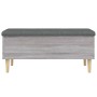 Sonoma gray engineered wood storage bench 102x42x46 cm by , Benches for halls and storage - Ref: Foro24-835087, Price: 91,71 ...