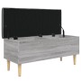 Banco con almacenaje madera ingeniería gris Sonoma 102x42x46 cm de , Bancos para recibidores y almacenamiento - Ref: Foro24-8...