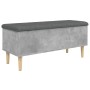 Concrete gray engineered wood storage bench 102x42x46 cm by , Benches for halls and storage - Ref: Foro24-835085, Price: 89,1...