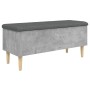 Concrete gray engineered wood storage bench 102x42x46 cm by , Benches for halls and storage - Ref: Foro24-835085, Price: 89,1...