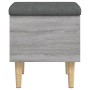 Banco con almacenaje madera ingeniería gris Sonoma 42x42x46 cm de , Bancos para recibidores y almacenamiento - Ref: Foro24-83...