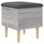 Sonoma gray engineered wood storage bench 42x42x46 cm by , Benches for halls and storage - Ref: Foro24-835066, Price: 53,52 €...