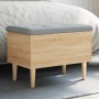 Bench with storage engineered wood Sonoma oak 62x42x46 cm by , Benches for halls and storage - Ref: Foro24-835070, Price: 57,...