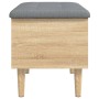 Bench with storage engineered wood Sonoma oak 62x42x46 cm by , Benches for halls and storage - Ref: Foro24-835070, Price: 57,...