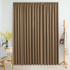 Blackout curtain with hooks taupe 290x245 cm by vidaXL, Curtains and curtains - Ref: Foro24-134441, Price: 35,99 €, Discount: %