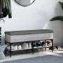 Sonoma gray engineered wood shoe bench 102x32x45 cm by , Benches for halls and storage - Ref: Foro24-835180, Price: 82,52 €, ...