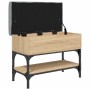 Banco zapatero madera de ingeniería roble Sonoma 62x32x45 cm de , Bancos para recibidores y almacenamiento - Ref: Foro24-8351...