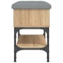 Shoe bench engineered wood Sonoma oak 62x32x45 cm by , Benches for halls and storage - Ref: Foro24-835168, Price: 65,33 €, Di...