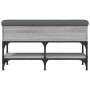 Banco zapatero madera de ingeniería gris Sonoma 82x32x45 cm de , Bancos para recibidores y almacenamiento - Ref: Foro24-83517...