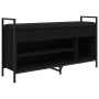 Black engineered wood shoe bench 105.5x32x57.5 cm by , Benches for halls and storage - Ref: Foro24-835212, Price: 100,31 €, D...