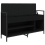 Black engineered wood shoe bench 105.5x32x57.5 cm by , Benches for halls and storage - Ref: Foro24-835212, Price: 100,31 €, D...