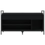 Black engineered wood shoe bench 105.5x32x57.5 cm by , Benches for halls and storage - Ref: Foro24-835212, Price: 100,31 €, D...