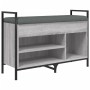 Banco zapatero madera de ingeniería gris Sonoma 85,5x32x57,5 cm de , Bancos para recibidores y almacenamiento - Ref: Foro24-8...