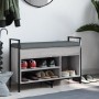 Shoe bench Sonoma gray engineered wood 85.5x32x57.5 cm by , Benches for halls and storage - Ref: Foro24-835210, Price: 74,12 ...