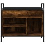 Engineered wood shoe bench smoked oak 65.5x32x57.5 cm by , Benches for halls and storage - Ref: Foro24-835204, Price: 65,17 €...