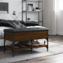 Shoe bench engineered wood oak brown 82x42x45 cm by , Benches for halls and storage - Ref: Foro24-835196, Price: 80,65 €, Dis...