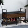 Shoe bench engineered wood oak brown 85.5x42x57.5cm by , Benches for halls and storage - Ref: Foro24-835233, Price: 84,02 €, ...