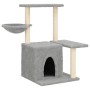 Rascador para gatos con postes de sisal gris claro 83 cm de , Mobiliario para gatos - Ref: Foro24-172110, Precio: 36,49 €, De...