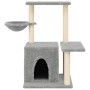 Rascador para gatos con postes de sisal gris claro 83 cm de , Mobiliario para gatos - Ref: Foro24-172110, Precio: 36,49 €, De...