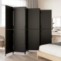 6-panel black synthetic rattan screen by , Room dividers - Ref: Foro24-365352, Price: 255,27 €, Discount: %