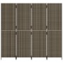 Gray synthetic rattan 4-panel screen by , Room dividers - Ref: Foro24-365346, Price: 179,83 €, Discount: %