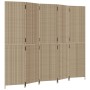 Biombo de 5 paneles ratán sintético beige de , Divisores de ambientes - Ref: Foro24-365367, Precio: 256,51 €, Descuento: %