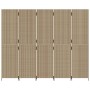 Biombo de 5 paneles ratán sintético beige de , Divisores de ambientes - Ref: Foro24-365367, Precio: 256,51 €, Descuento: %