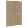 Biombo de 3 paneles ratán sintético beige de , Divisores de ambientes - Ref: Foro24-365359, Precio: 174,39 €, Descuento: %