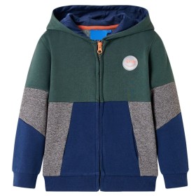 Children's sweatshirt with hood and zipper dark green 116 by , Kids T-shirts - Ref: Foro24-13086, Price: 13,53 €, Discount: %