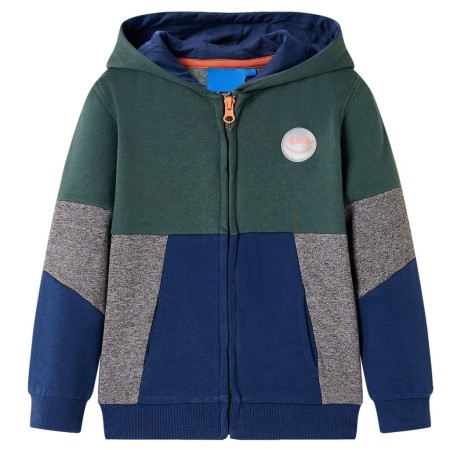 Kinder-Sweatshirt mit Kapuze und Reißverschluss dunkelgrün 116 von , Kinder-T-Shirts - Ref: Foro24-13086, Preis: 13,53 €, Rab...