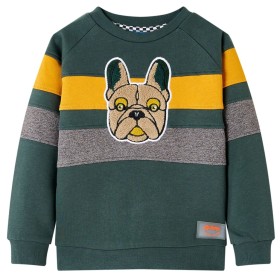 Dark green children's sweatshirt 128 by , Kids T-shirts - Ref: Foro24-13092, Price: 14,99 €, Discount: %